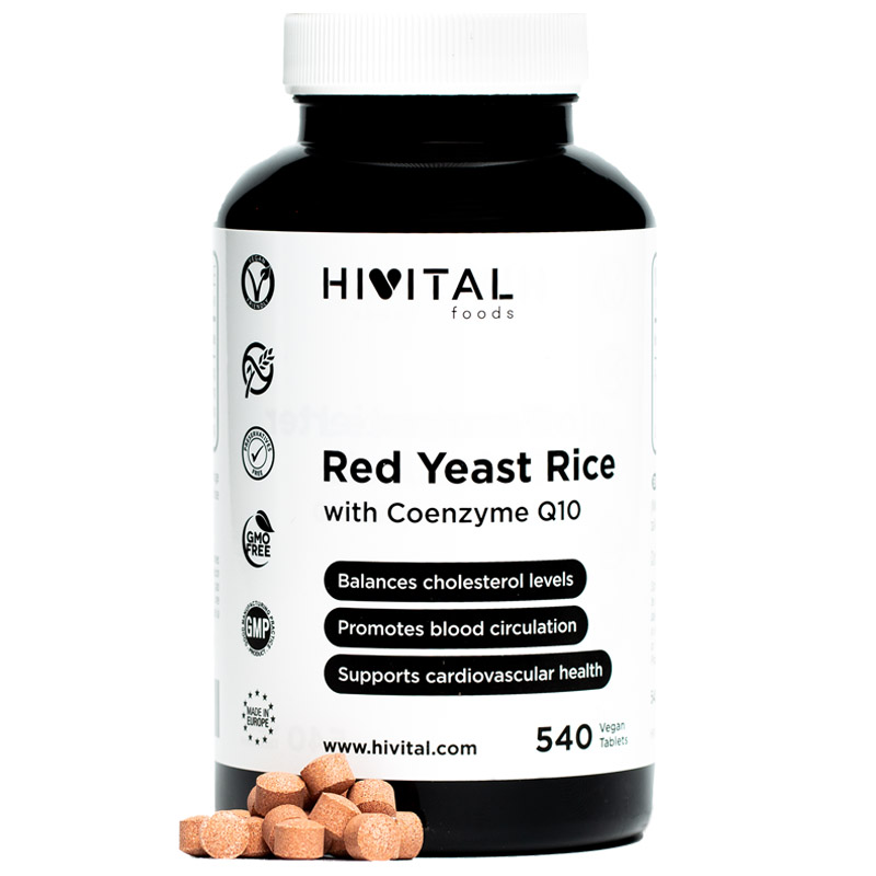 ▷ Red Yeast Rice With Coenzyme Q10 | 540 Vegan Tablets