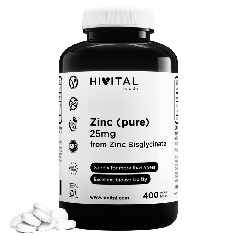 ▷ Zinc pure 25mg | 400 Vegan Tablets