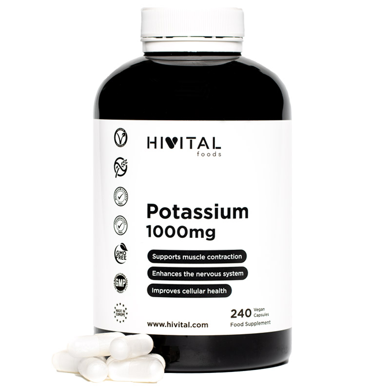 ▷ Potasio 1000 Mg | 240 Cápsulas Veganas