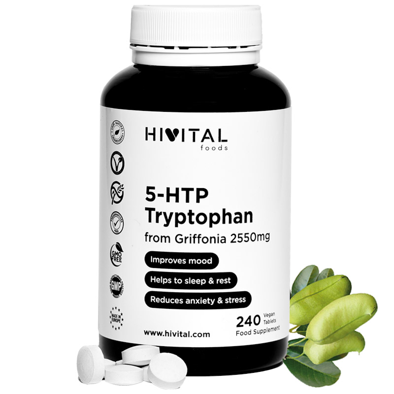 ▷ 5-HTP Triptófano 100 Mg | 240 Comprimidos Veganos