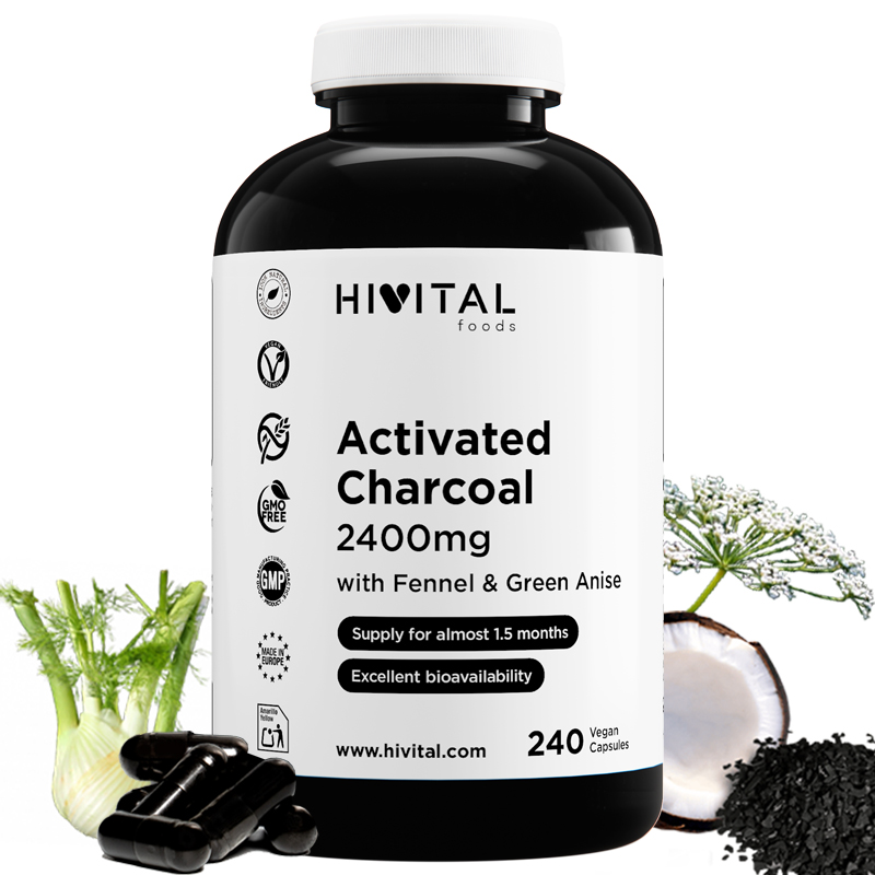 ▷ Carbón Activado 2400 mg | 240 cápsulas veganas