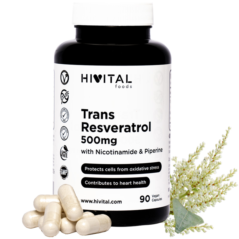 ▷ Resveratrol 500 Mg | 90 Cápsulas Veganas