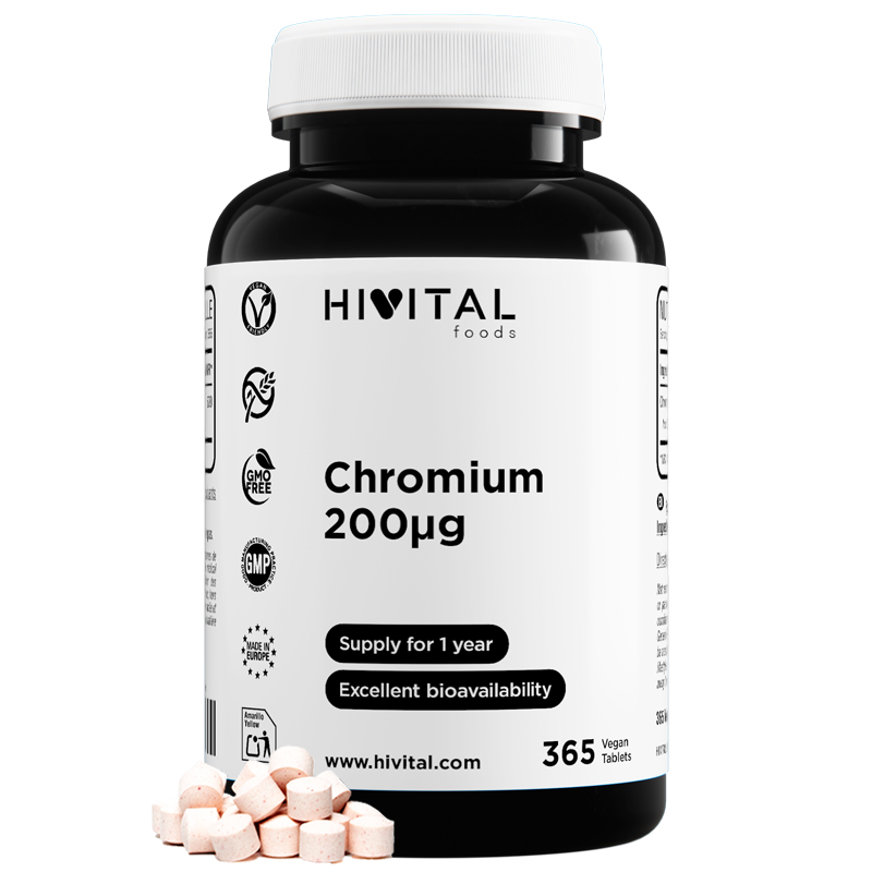 ▷ Chromium 200mcg | 365 vegan tablets