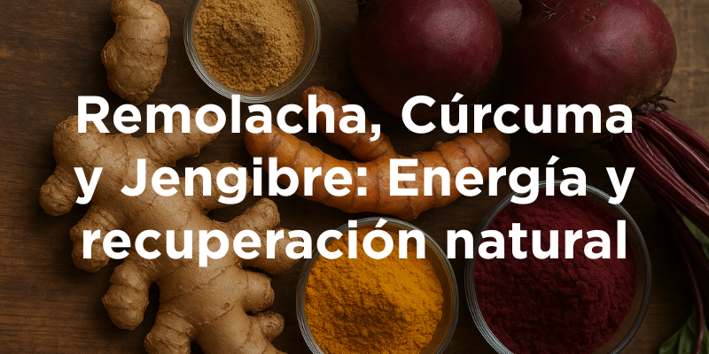 Remolacha, Cúrcuma y Jengibre: Energía y recuperación natural