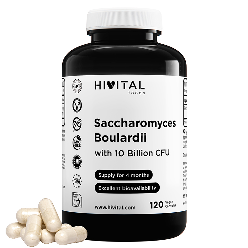 ▷ Saccharomyces Boulardii 10 Billion de UFC | 120 cápsulas veganas